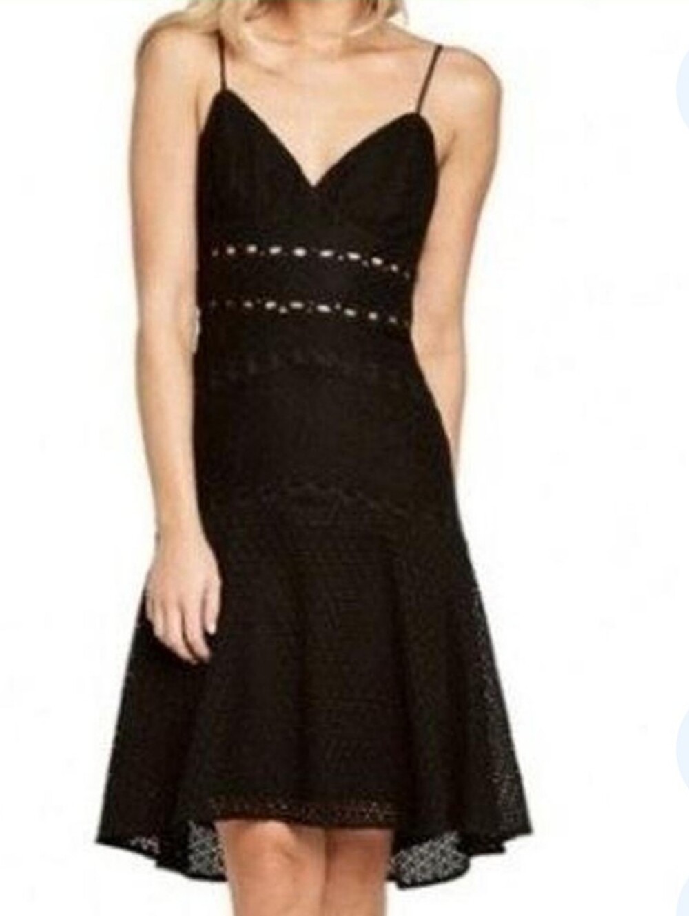 Bardot Black Fit & Flare Lace Skirt